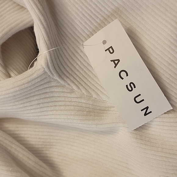 Pacsun NWT Kendall & Kylie Ribbed  Sweater White - Small - Picture 7 of 7
